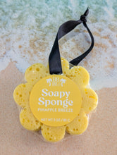 Load image into Gallery viewer, Pineapple Breeze Flower Soapy Sponge
